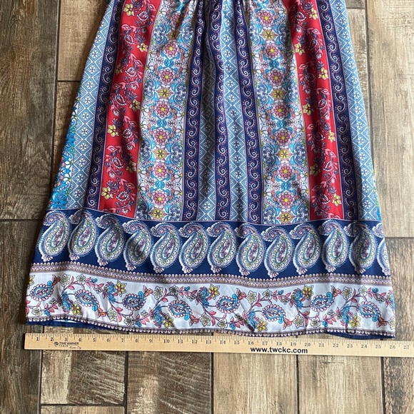 Luxology Embroidered Multicolor Sleeveless Mini Dress - Picture 9 of 13